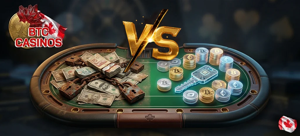 Detailed comparison between modern cryptocurrency gambling sites and classic fiat money online casino platforms.